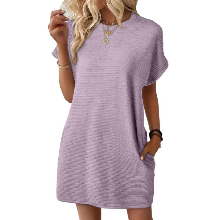 María Gabriela | Vestido casual cuello redondo