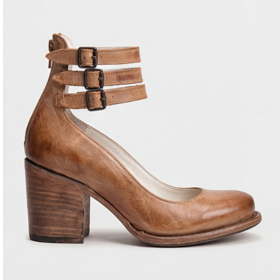 María Lorena | Zapatos de taco con tiras al tobillo