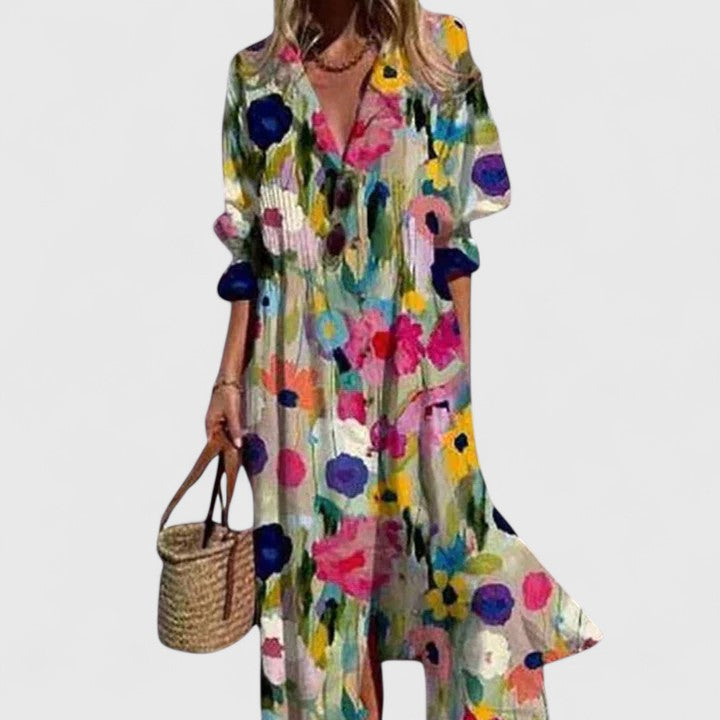 Salomé | Vestido largo boho estampado