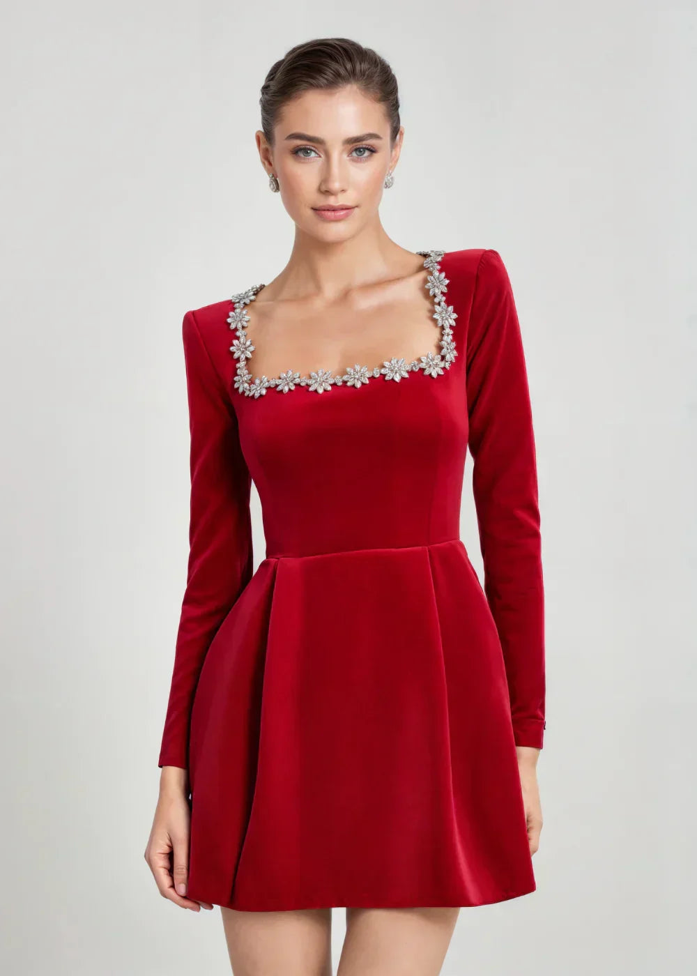 Roxana | Vestido corto de terciopelo