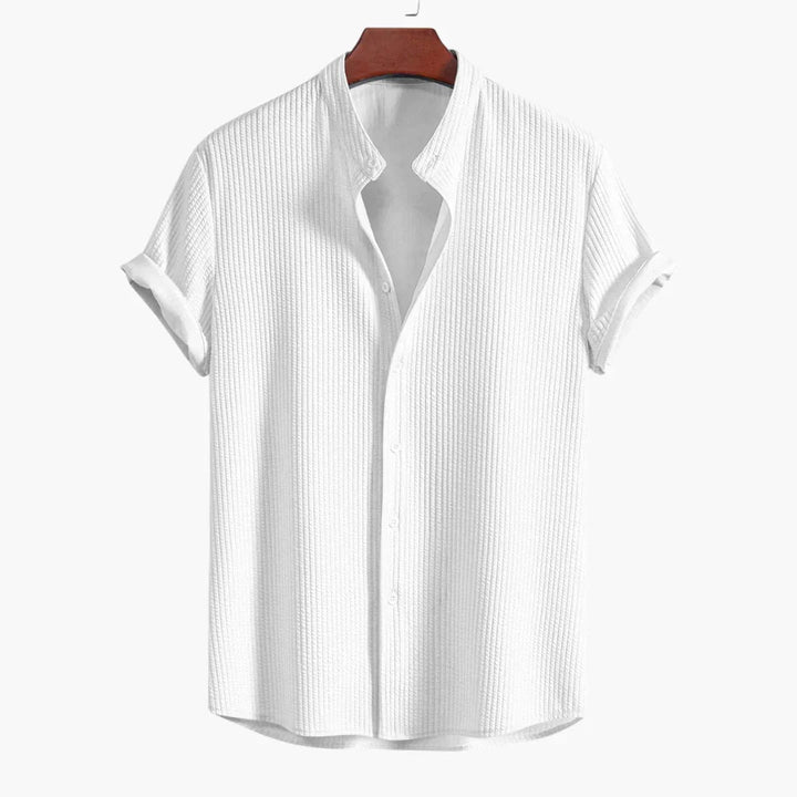 Federico | Camisa manga corta cuello mao