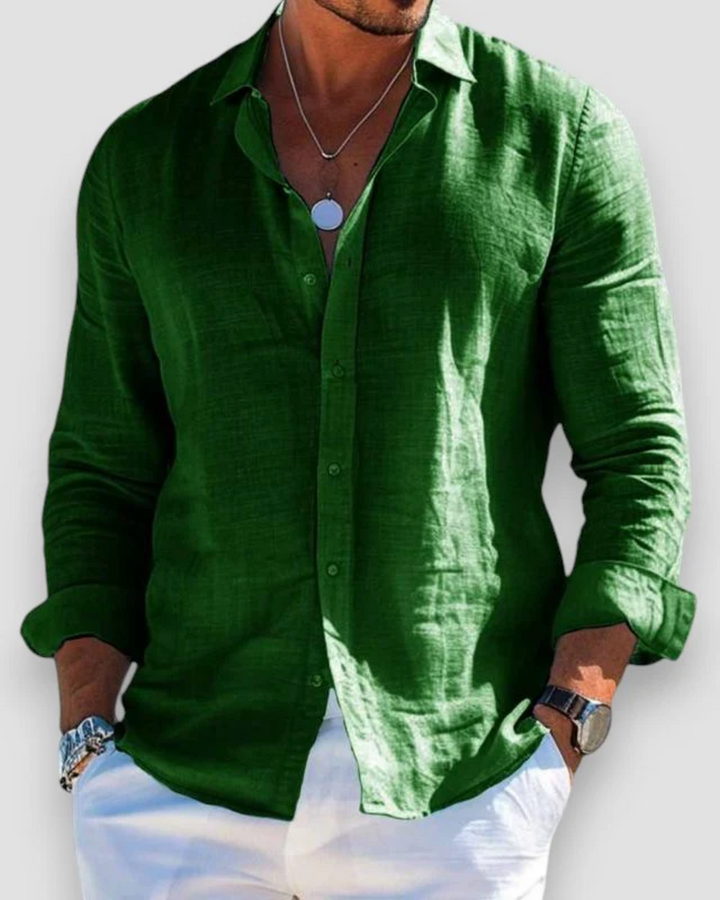 Darío | Camisa manga larga de tela liviana