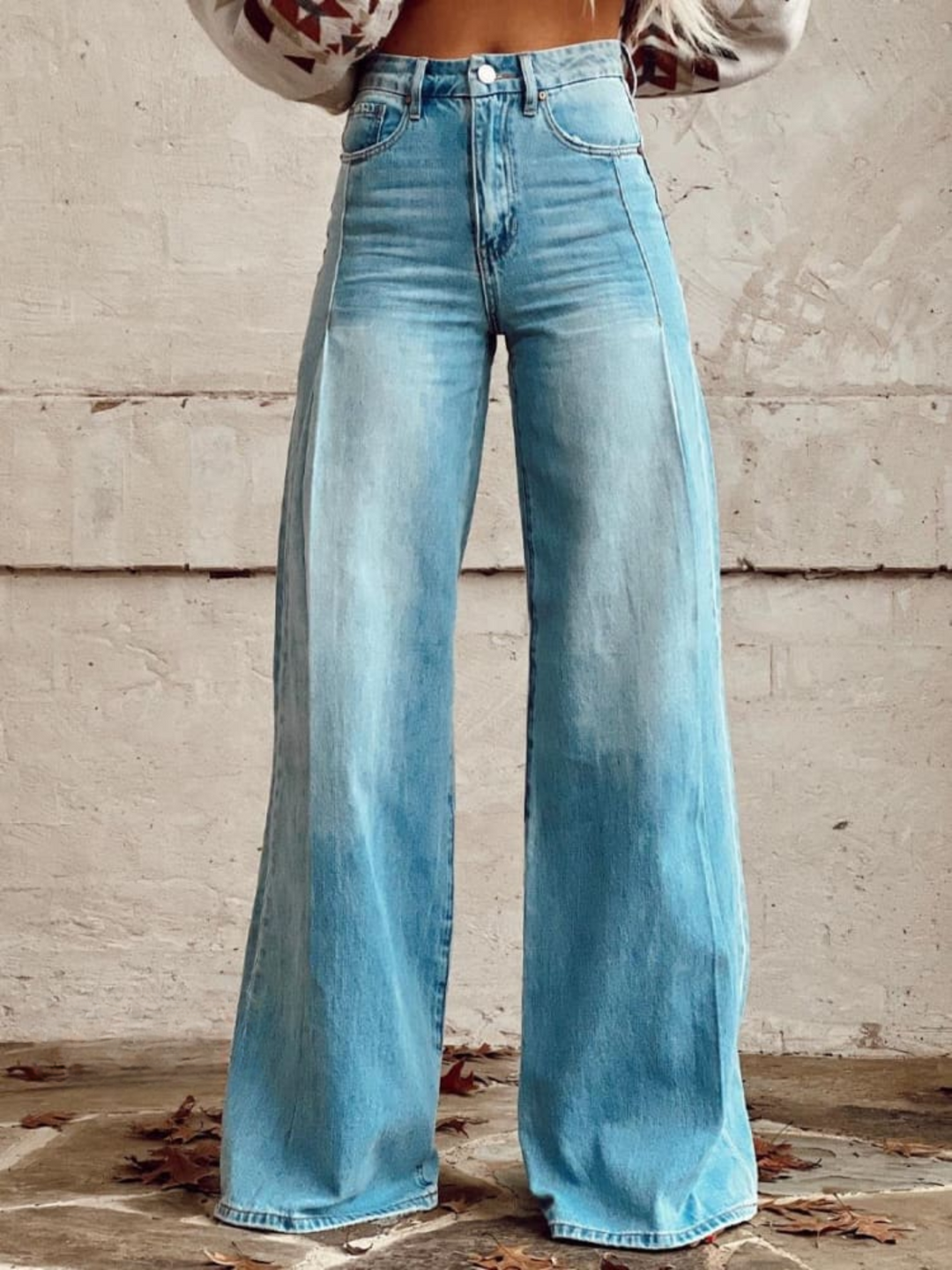 Solange | Pantalón de tiro alto pierna ancha