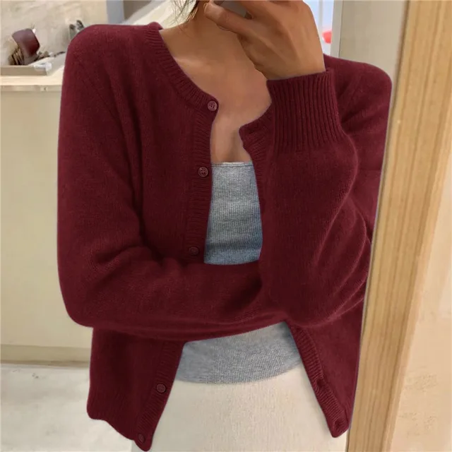 Flor | Cardigan de punto suave con botones
