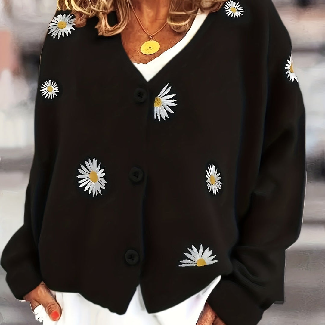 Zunilda | Cardigan bordado de margaritas