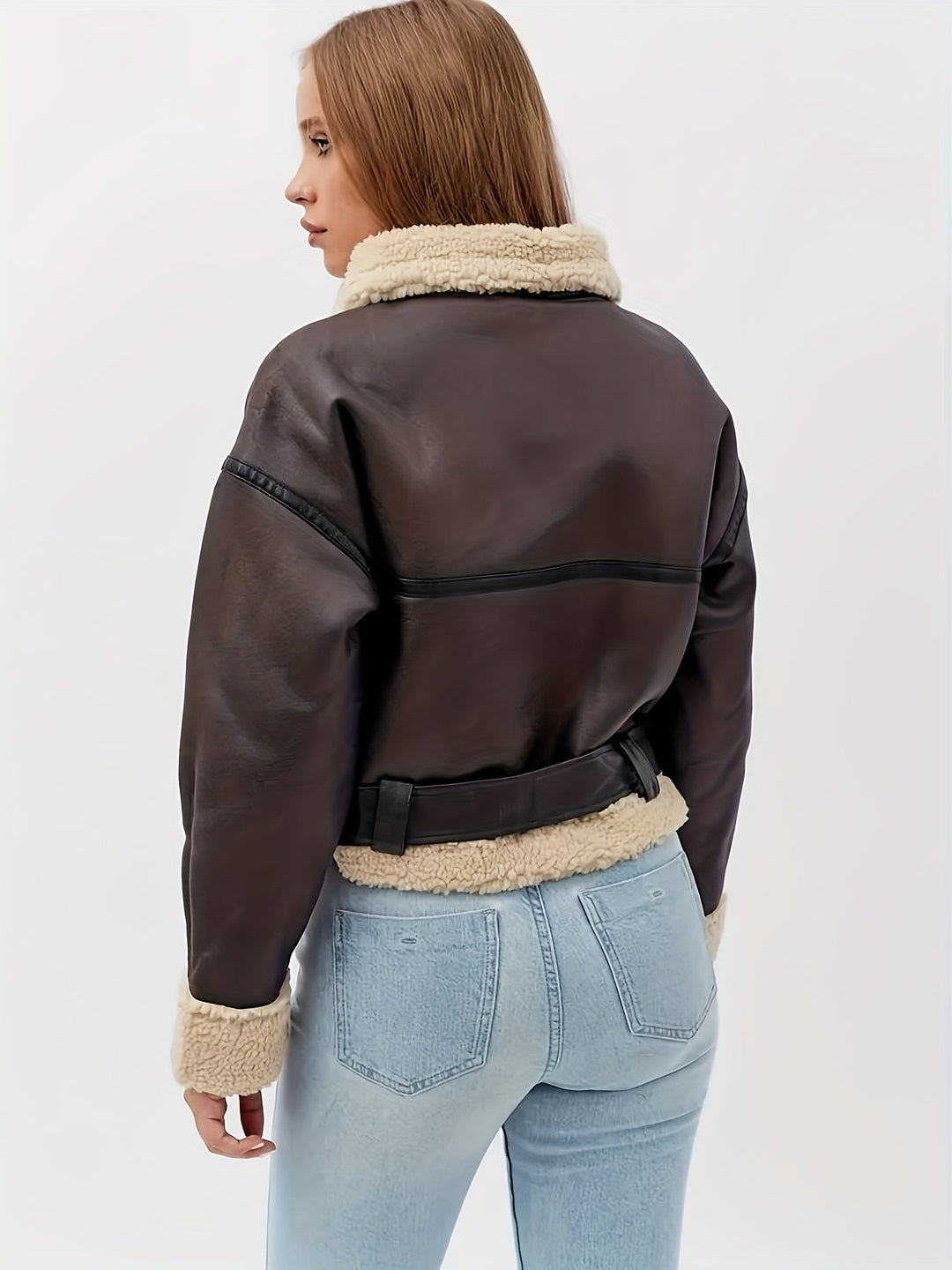 Marcela | Chaqueta biker forrada en peluche