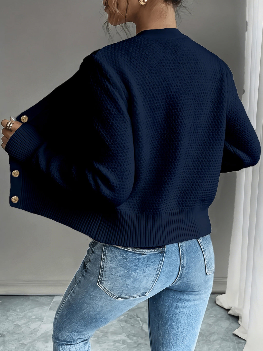 Begoña | Cardigan de punto trenzado con botones