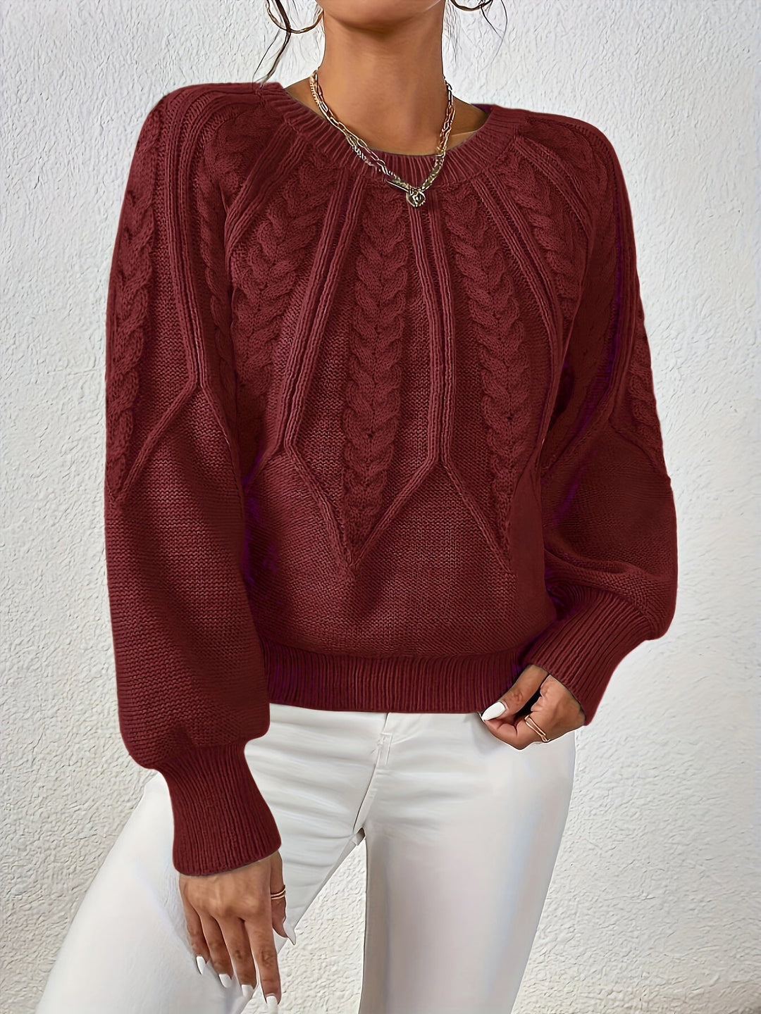 Sarita | Sweater de punto trenzado holgado