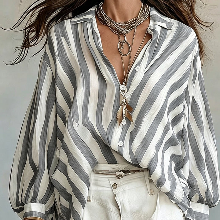 Esmeralda | Camisa a rayas de corte suelto