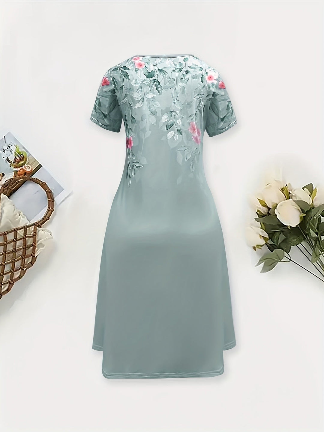 Alexia | Vestido línea A con estampado floral