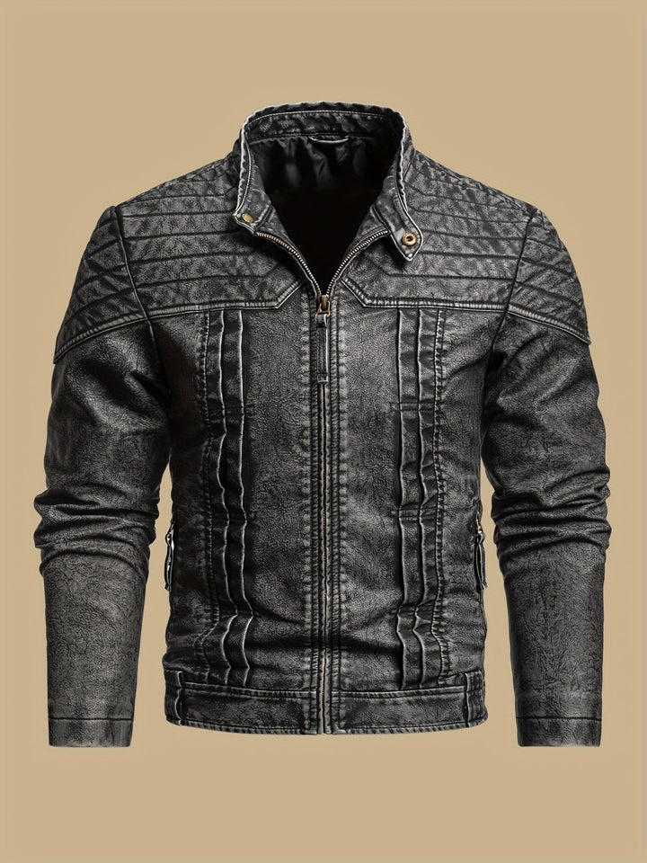 Zacarías | Chaqueta moto efecto lavado
