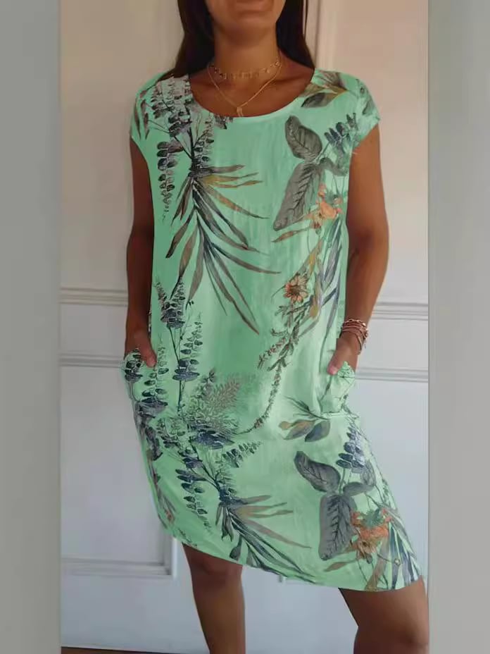 María Loreto | Vestido estampado manga corta