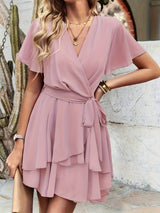 Patricia | Vestido envolvente con volantes