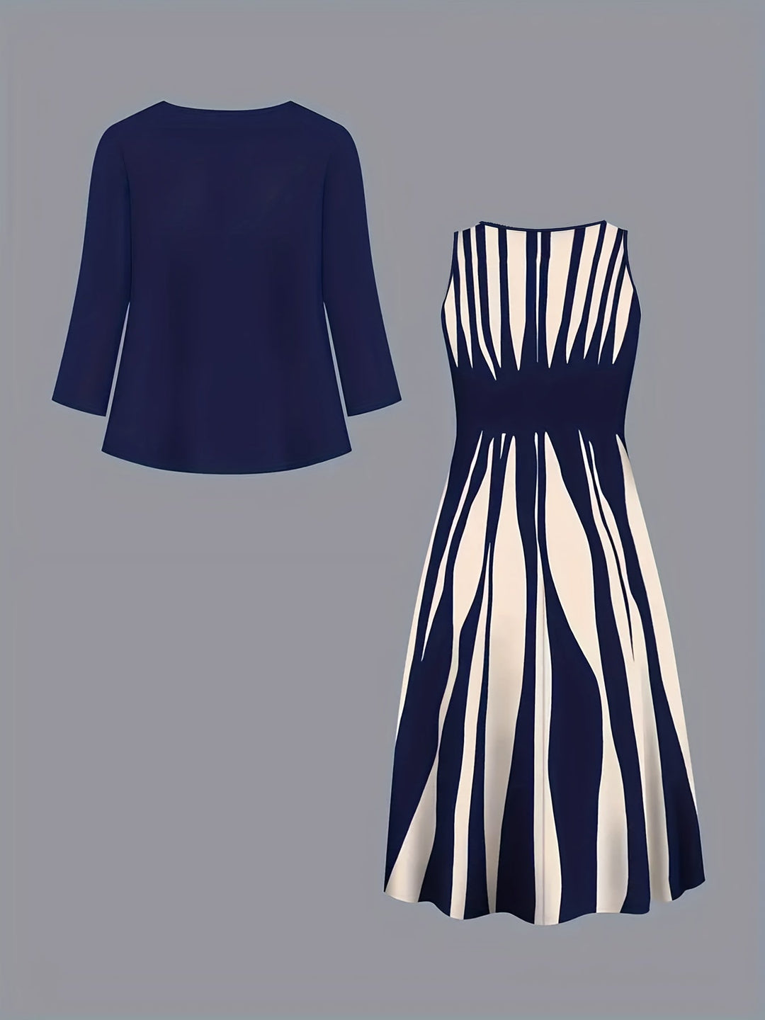María Ignacia | Conjunto de vestido elegante dos piezas