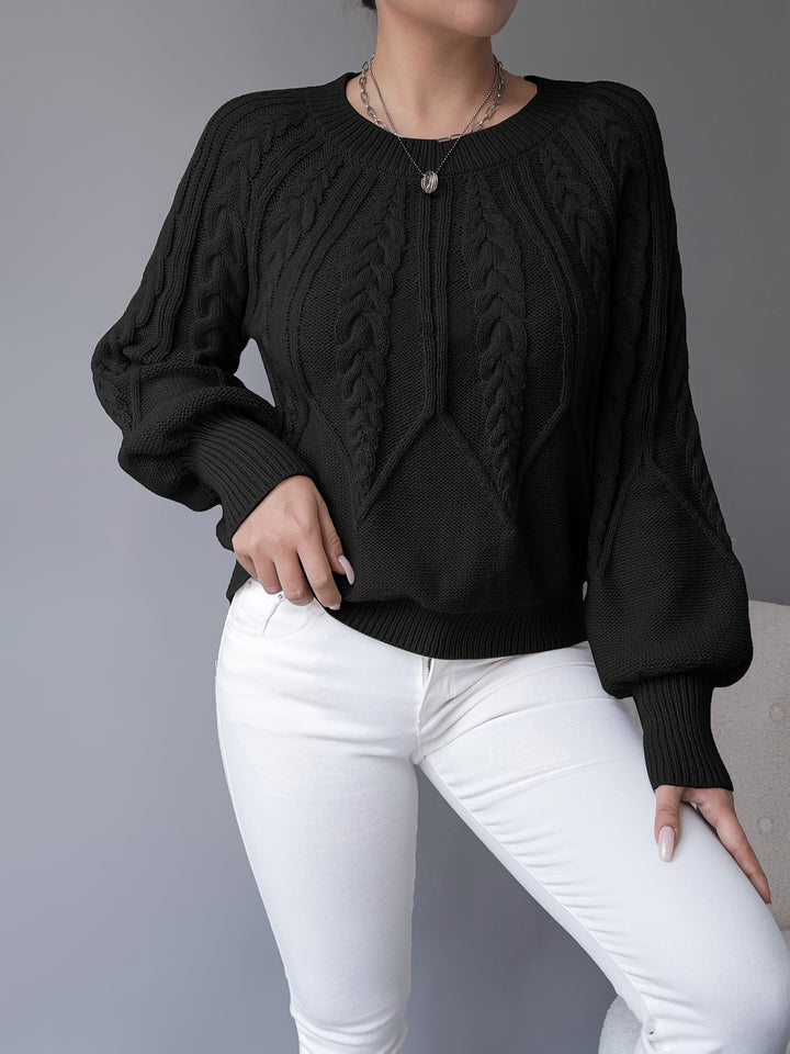 Clementina | Sweater tejido con textura de trenzas
