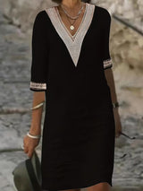 Pabla | Vestido escote en V manga media