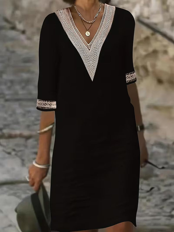 Pabla | Vestido escote en V manga media