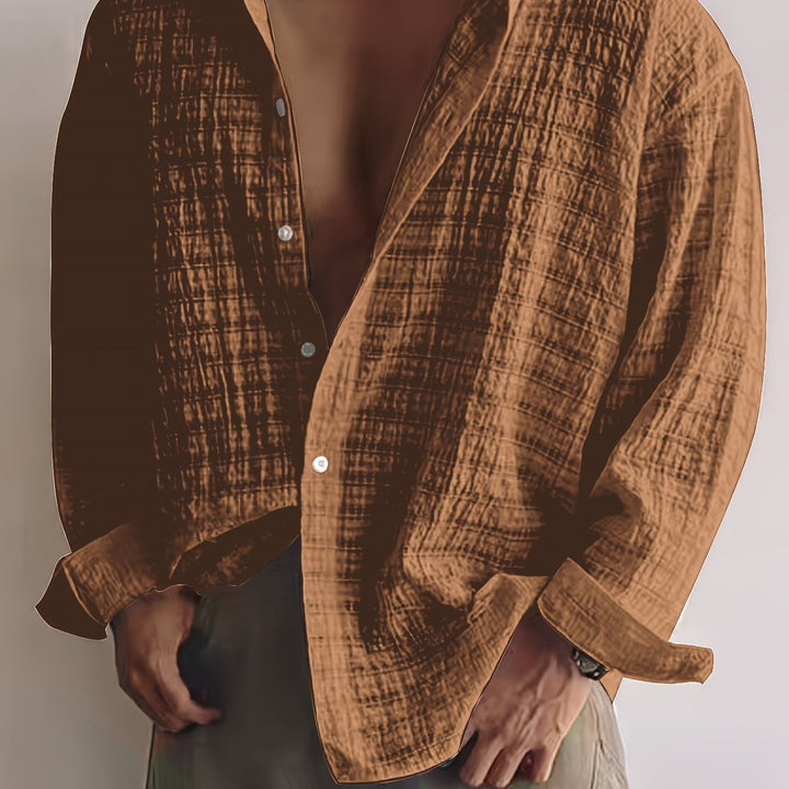 Washington | Camisa manga larga de textura relajada