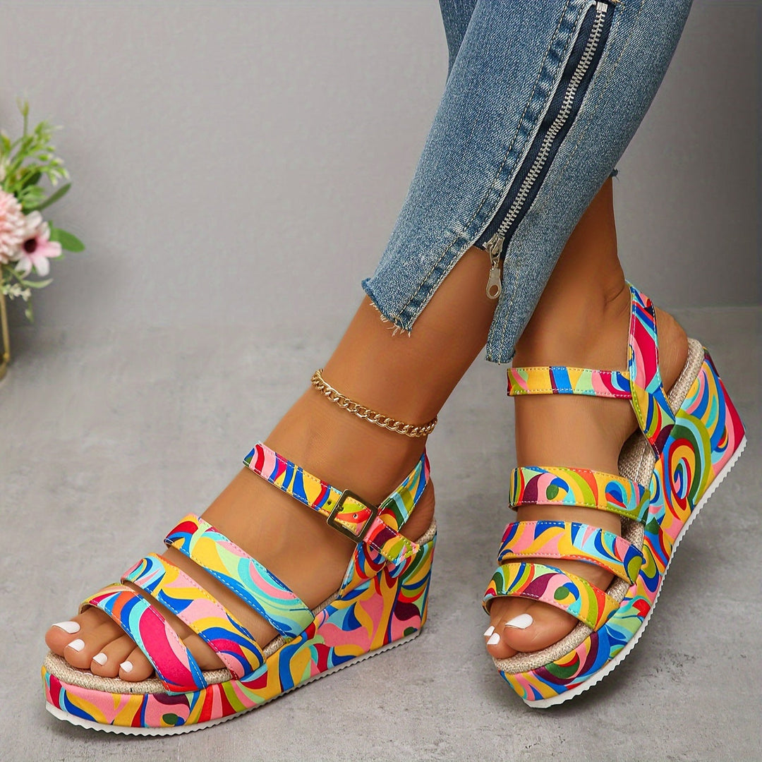 Giselle | Sandalias de plataforma con taco cuña