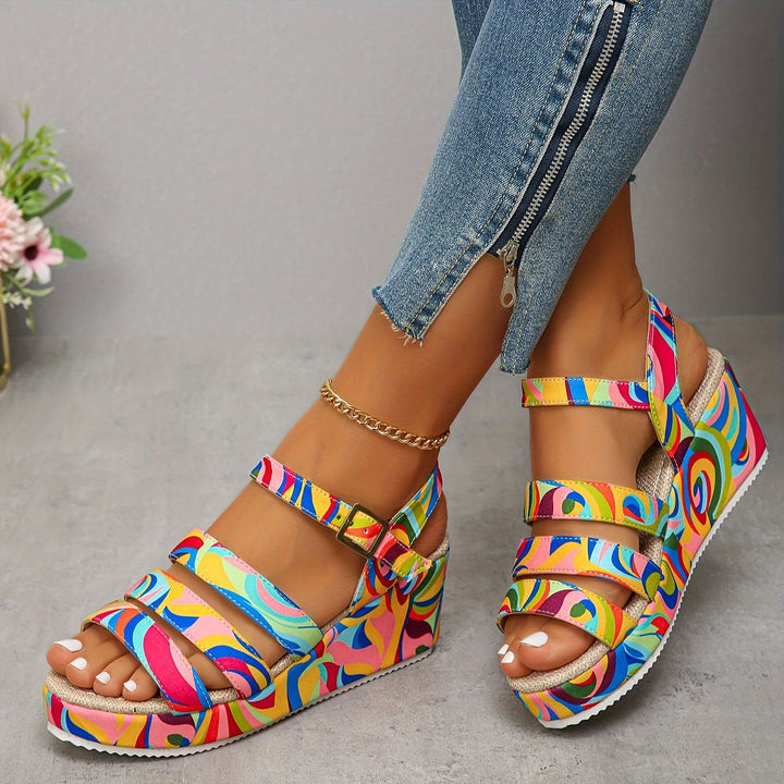 Giselle | Sandalias de plataforma con taco cuña