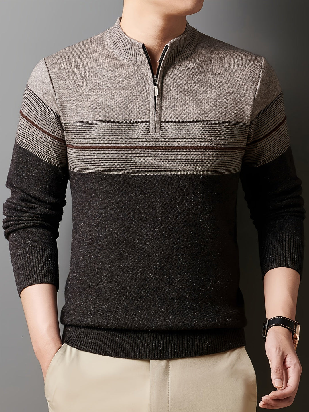 Dylan | Sweater con cuello alto y media cremallera