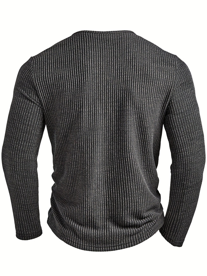 Fabián | Polera henley acanalada