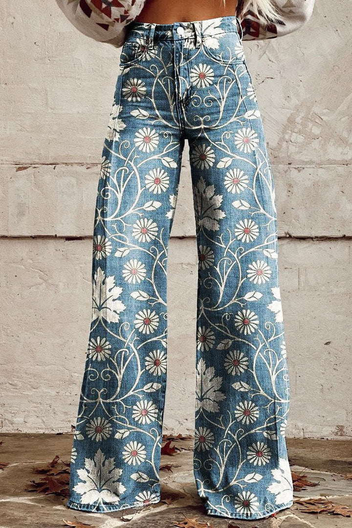 Nazareth | Pantalón wide leg estampado boho