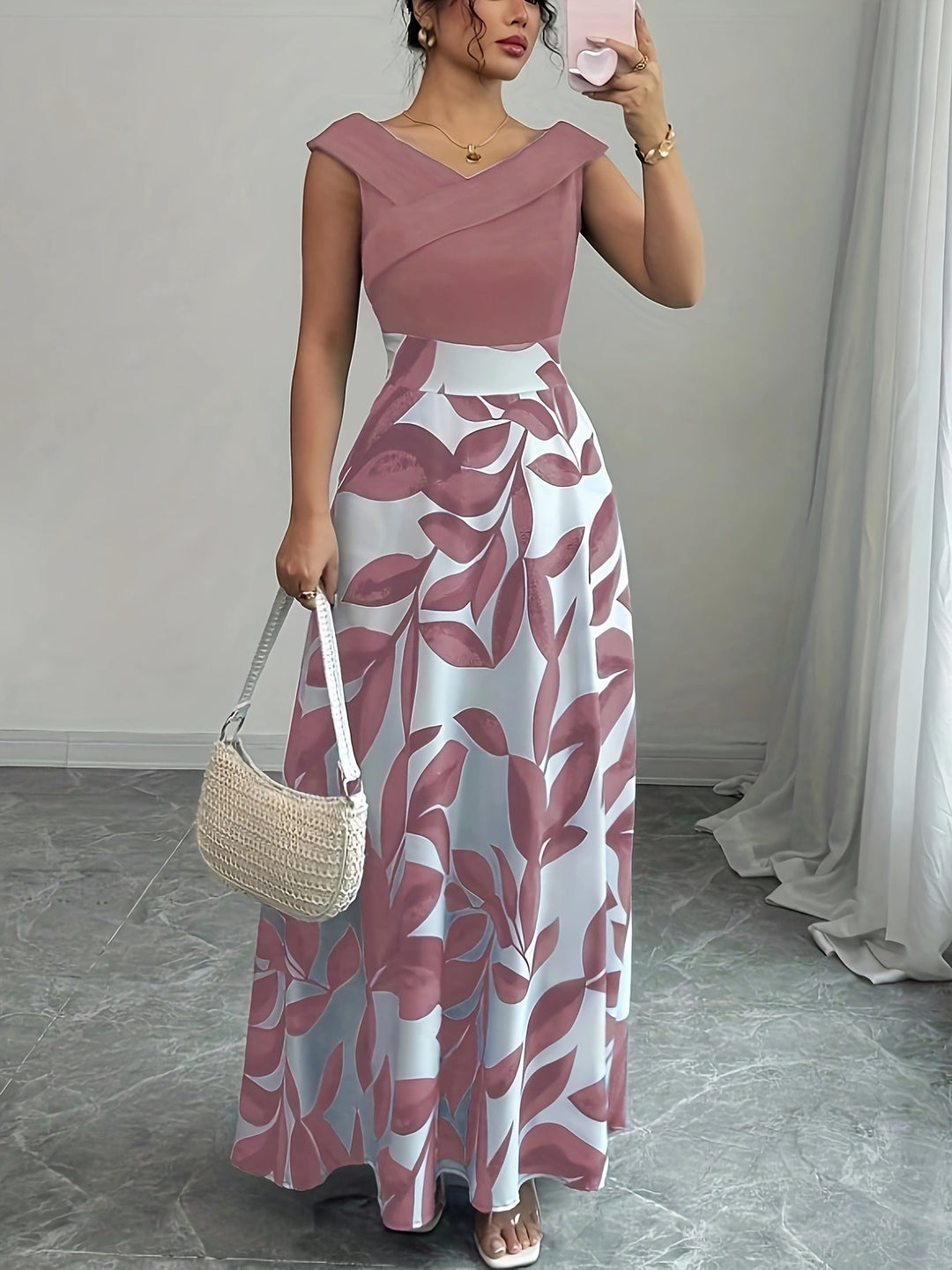 Stephanie | Vestido largo estampado