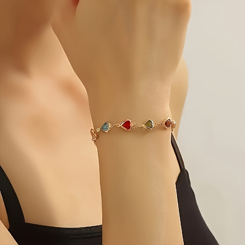 Imelda | Pulsera de corazones multicolor