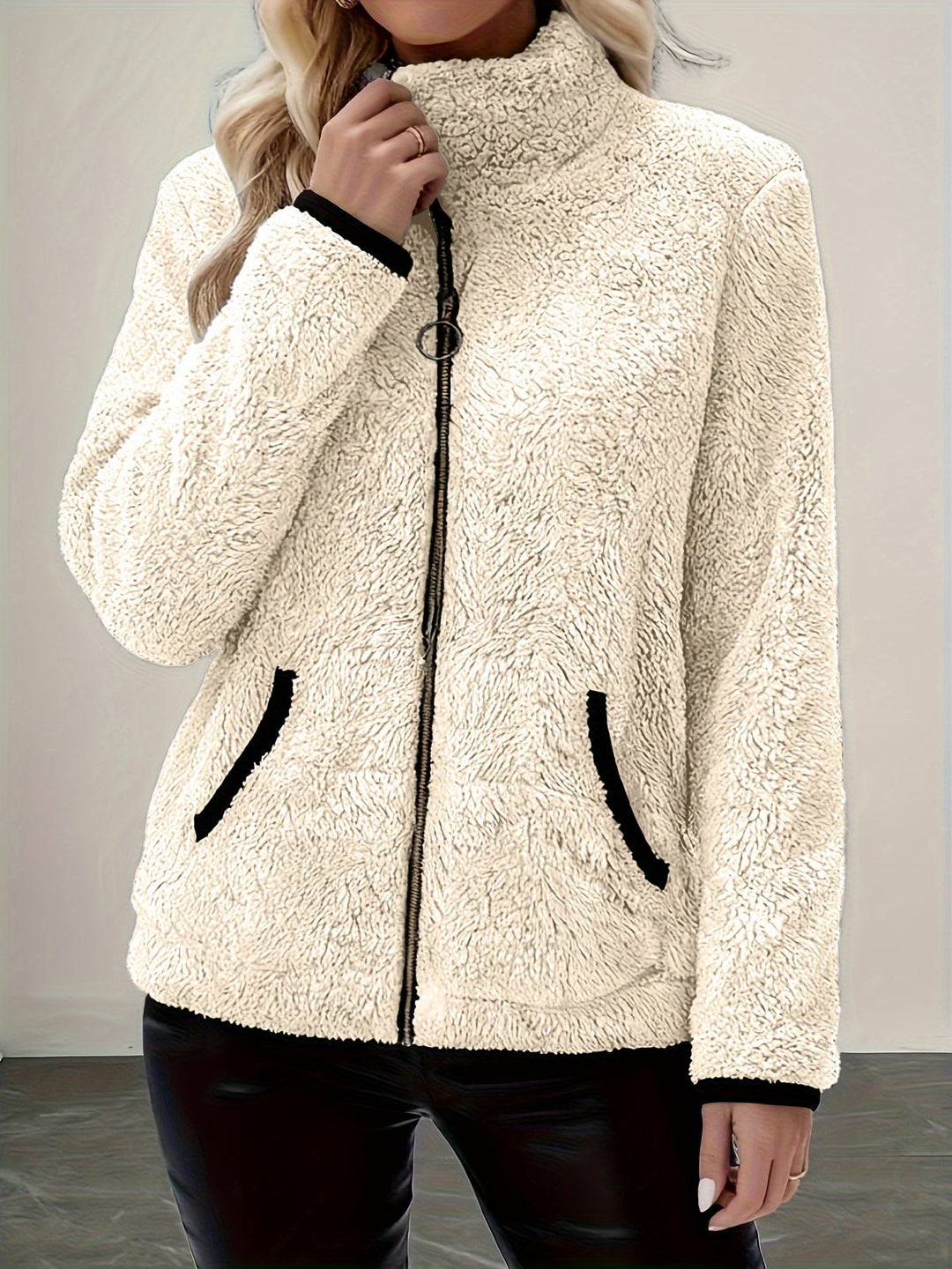 Marizza | Chaqueta peluche con cierre