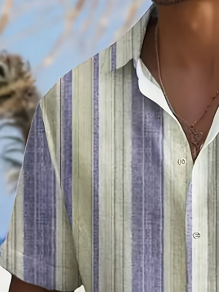 Mateo | Camisa de rayas manga corta