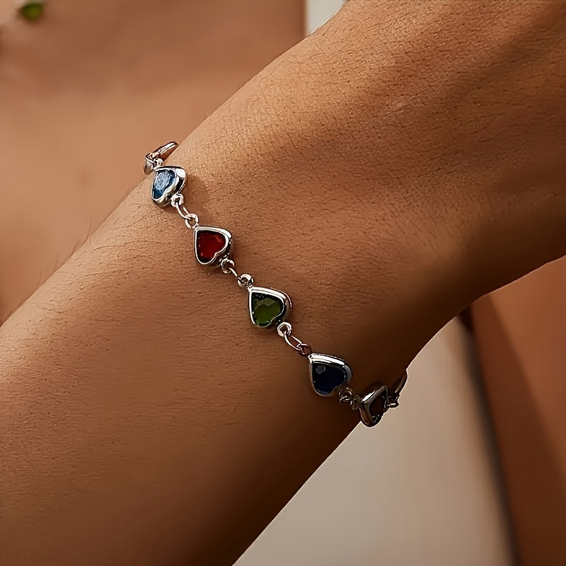 Imelda | Pulsera de corazones multicolor