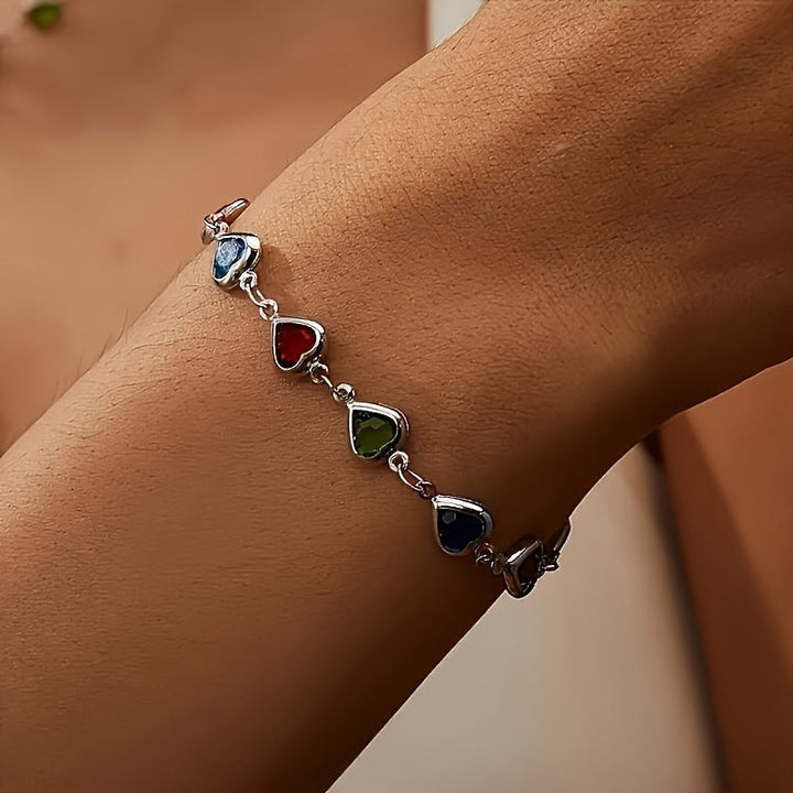 Imelda | Pulsera de corazones multicolor