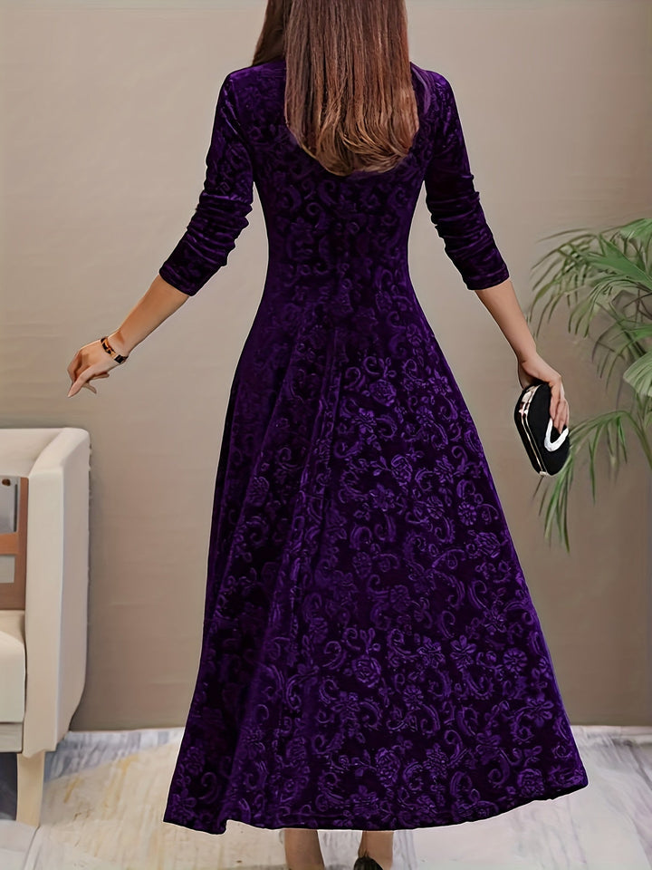 Elena | Vestido midi elegante de manga larga