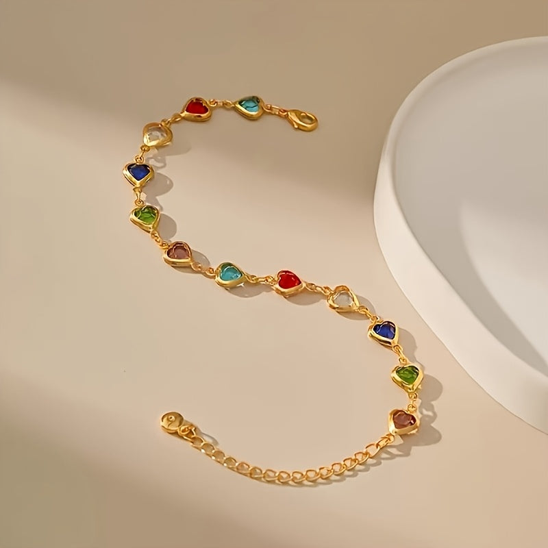 Imelda | Pulsera de corazones multicolor