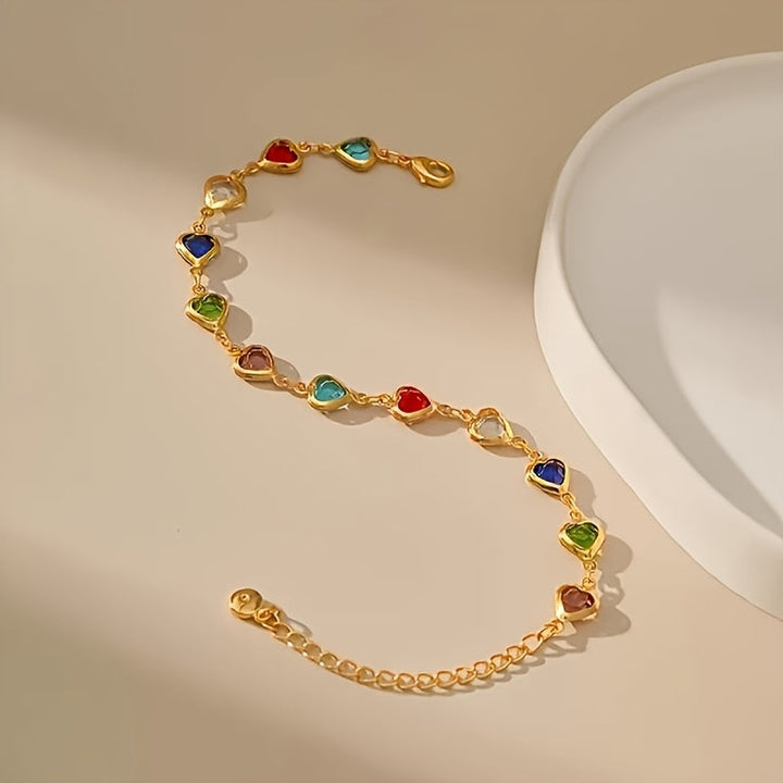 Imelda | Pulsera de corazones multicolor