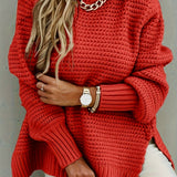 Enriqueta | Sweater texturado de largo asimétrico