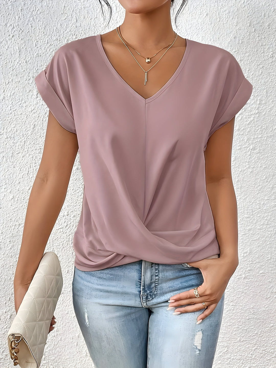 Nerea | Blusa elegante con nudo frontal