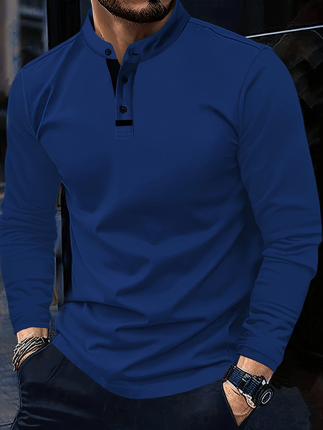 Jesús | Polera henley manga larga