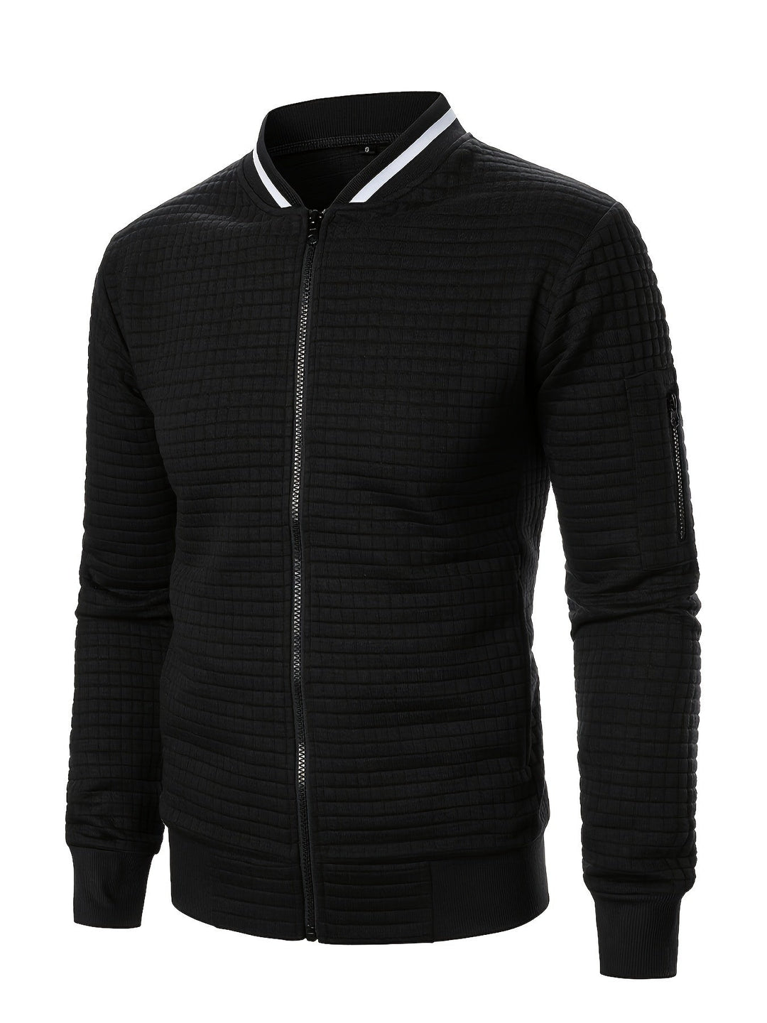 Anthony | Chaqueta bomber con textura y cierre completo