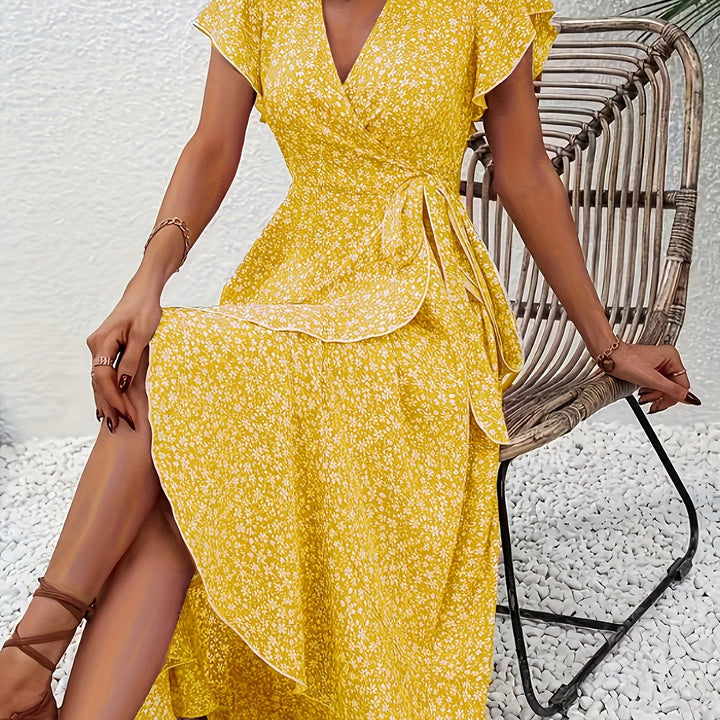 Alma | Vestido largo envolvente floral