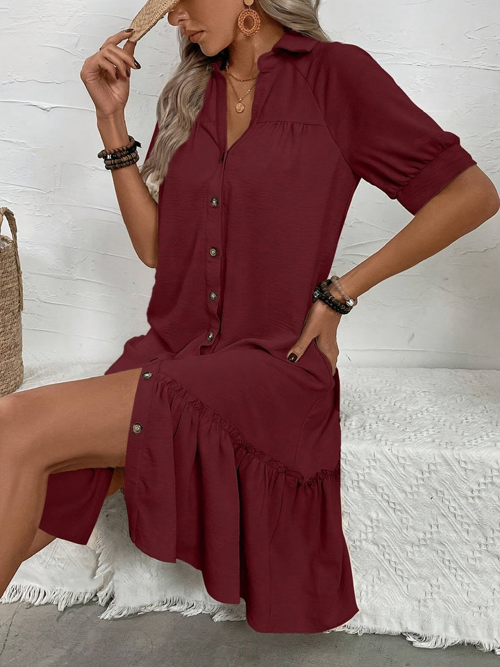 Verena | Vestido camisero boho con botones