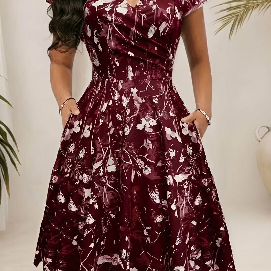 Nayadeth | Vestido floral corte A con bolsillos
