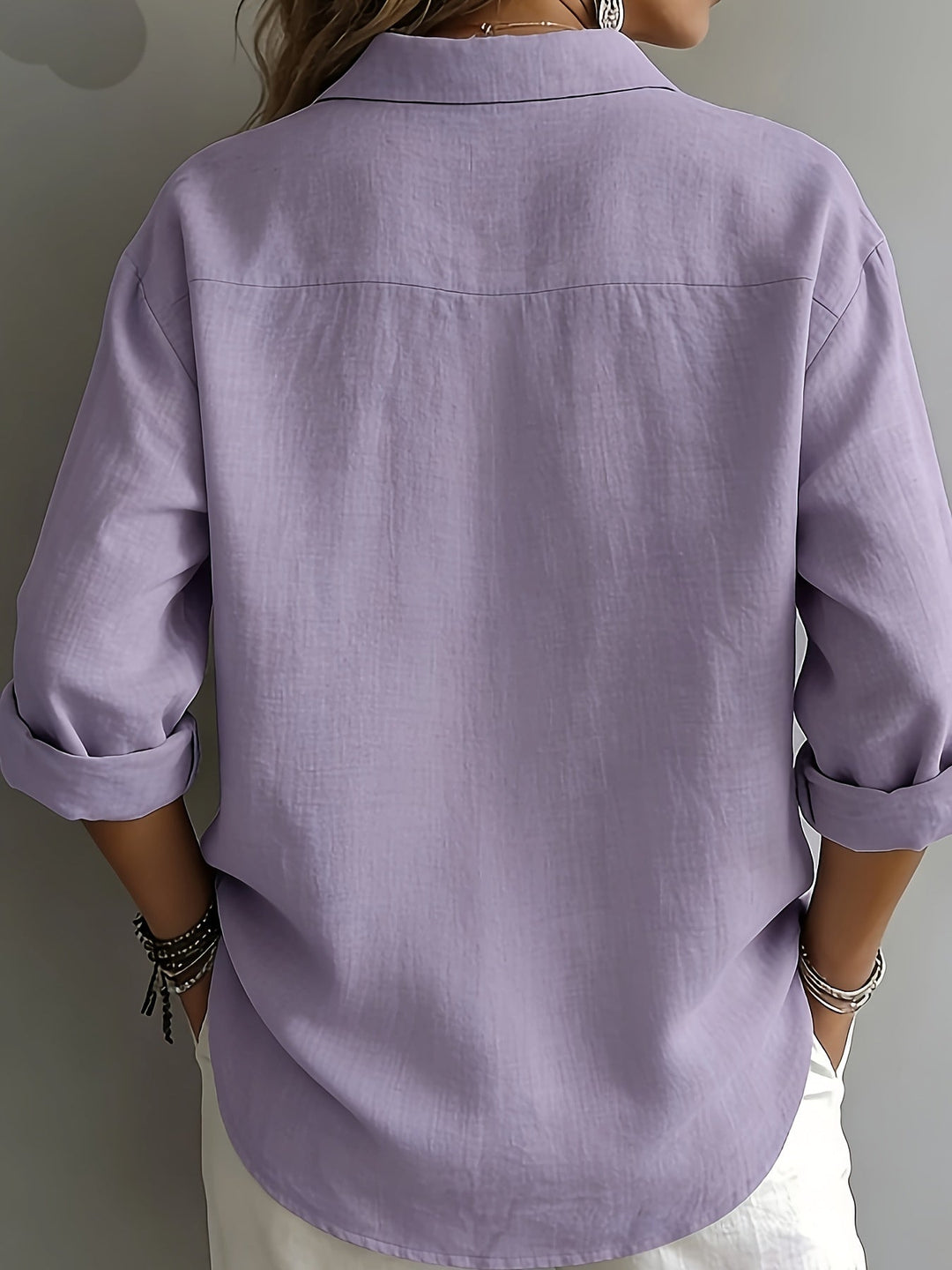 Herminia | Blusa holgada con cuello camisero