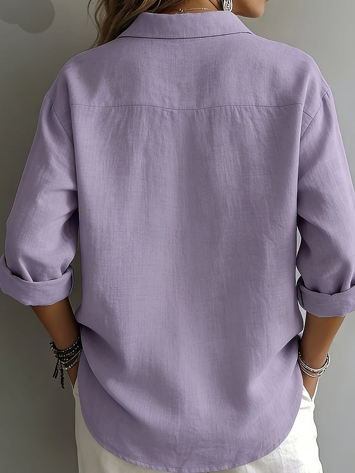 Herminia | Blusa holgada con cuello camisero