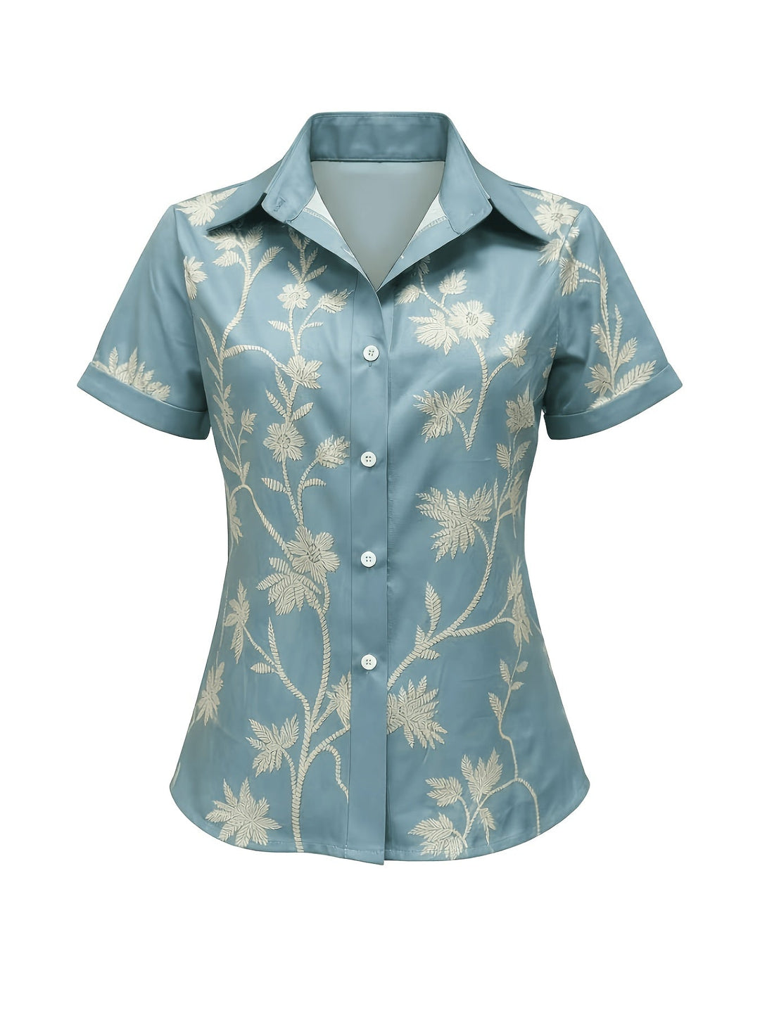 Lilian | Blusa camisera con estampado botánico