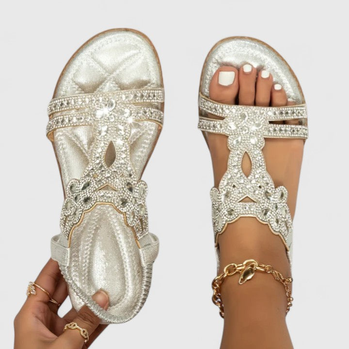 Yamileth | Sandalias elegantes con aplicaciones de cristales