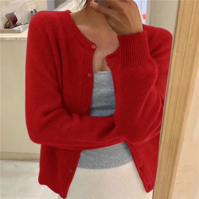 Flor | Cardigan de punto suave con botones