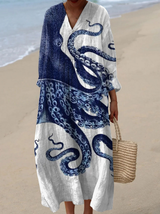 Susana | Vestido casual con estampado de pulpo