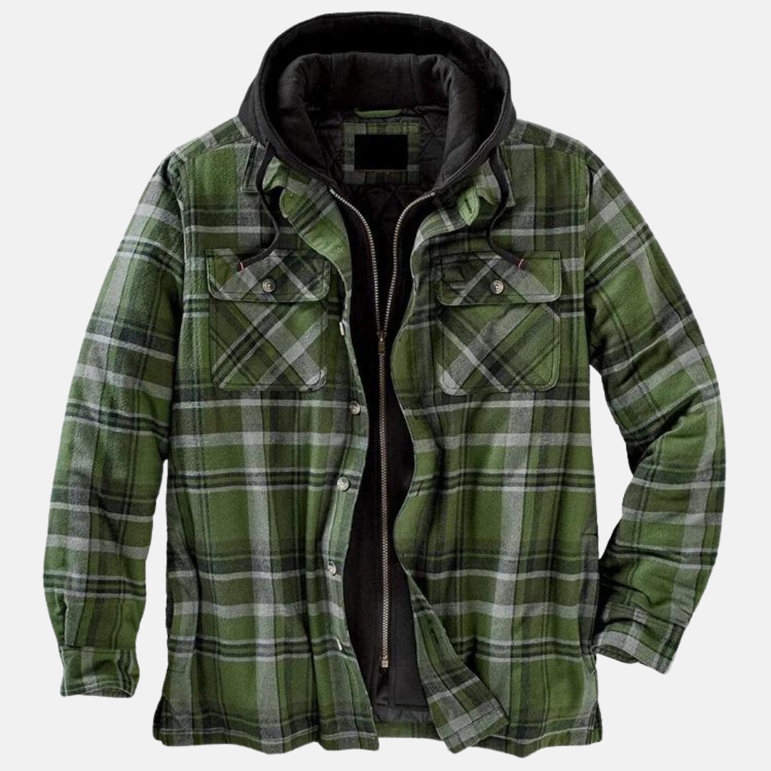 Heraldo | Chaqueta cuadrillé con capucha
